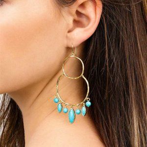 Gorjana Gold and Turquoise Earrings